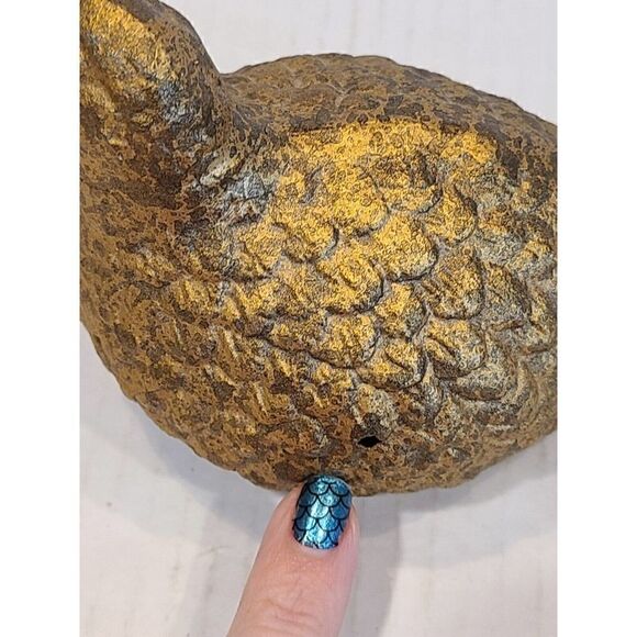 Cast Iron Tray Quail Bird Vintage Made in Japan Golden Partridge Excellent VTG - Picture 10 of 10